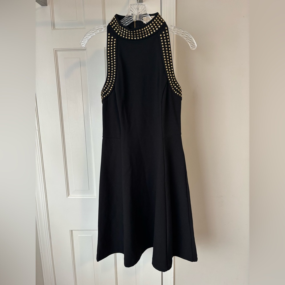 MICHAEL Michael Kors Black Dress with Gold Studs